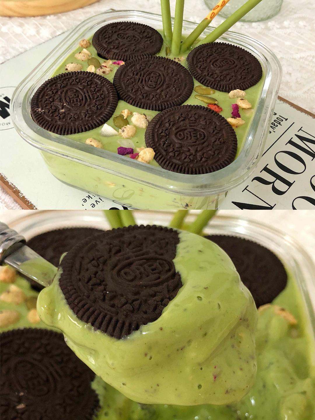 奥利奥抹茶酸奶盒子的做法