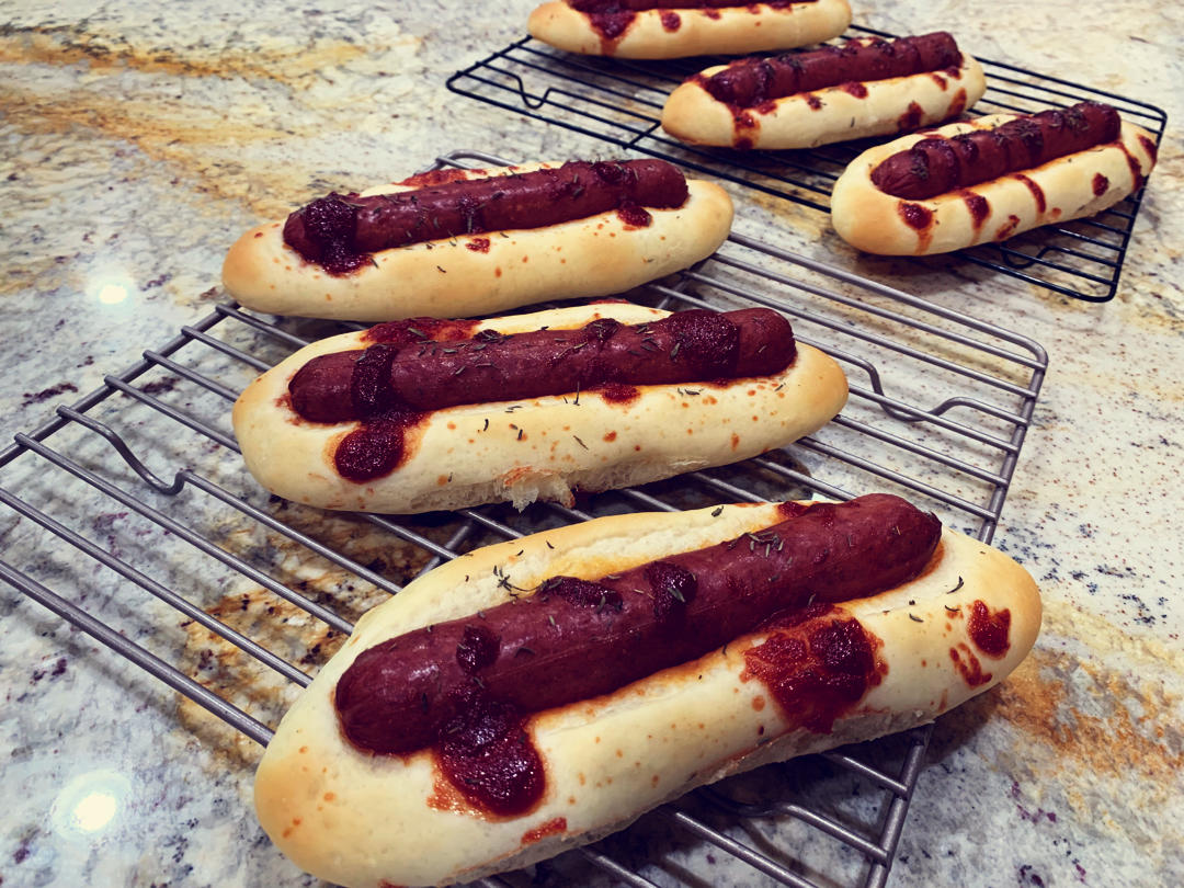 美味的香肠面包