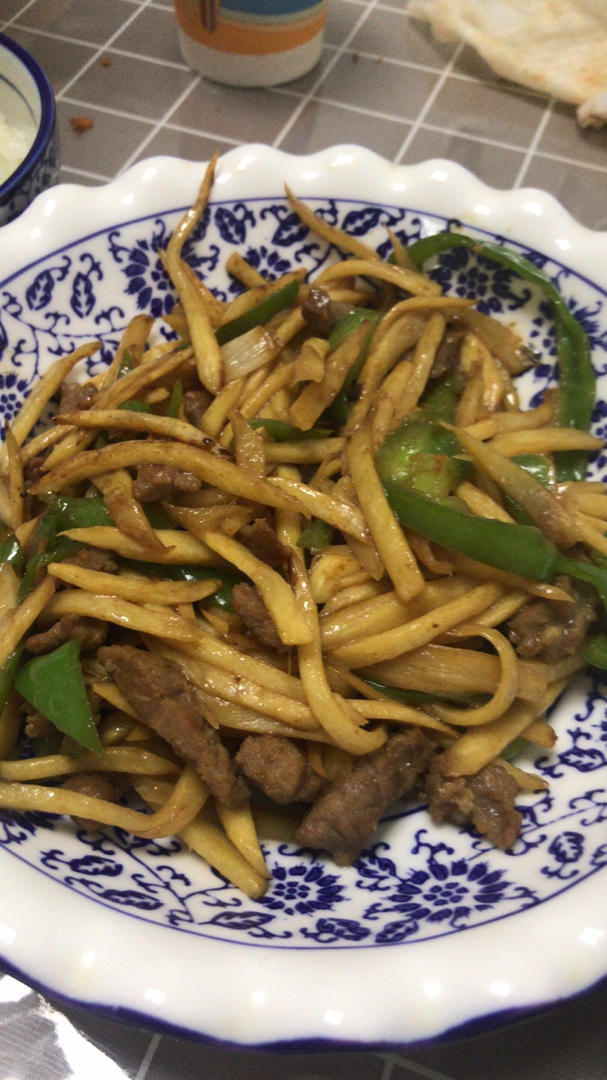 茭白青椒炒牛肉