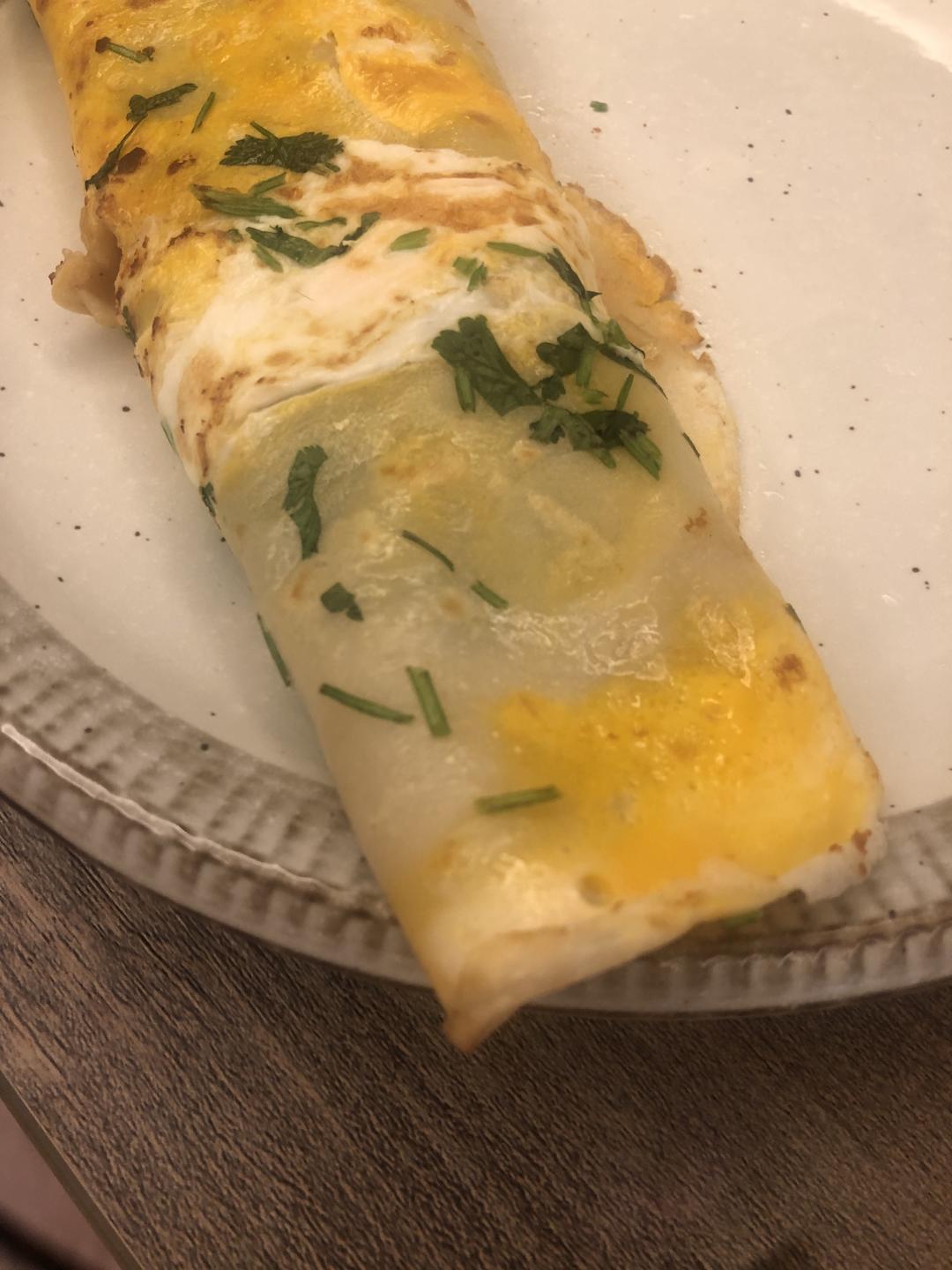 懒人版鸡蛋煎饼第一次做就成功噢