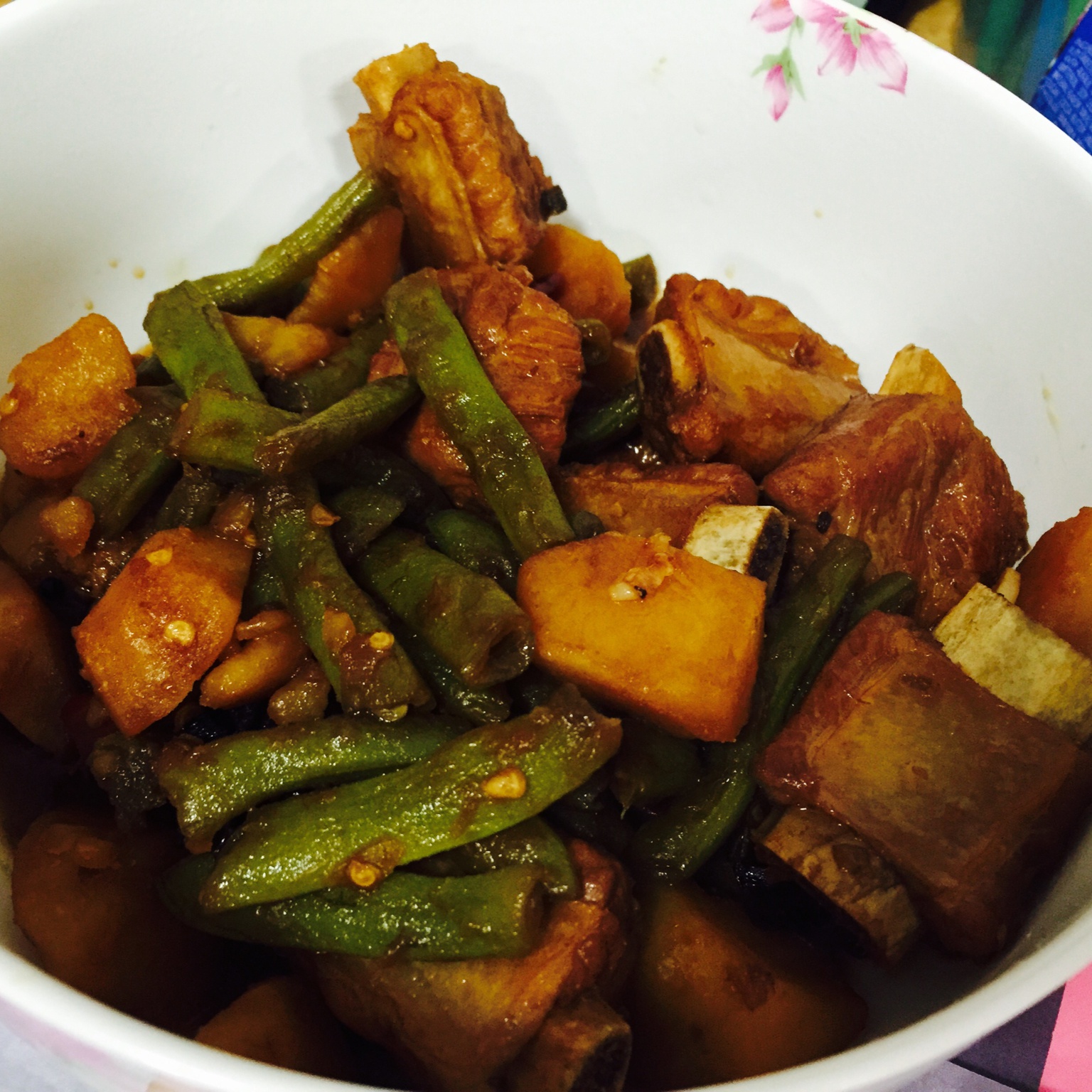 排骨炖豆角