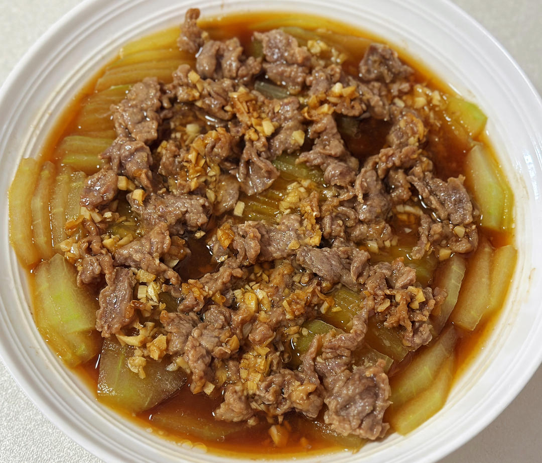 快手健康少油蒜蓉（冬瓜蒸牛肉）