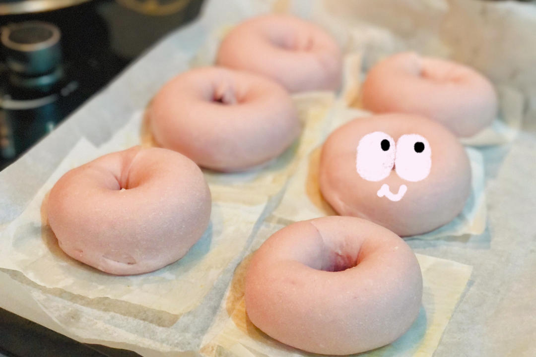 椰香紫米乳酪贝果🥯外脆内软🌸梦幻紫