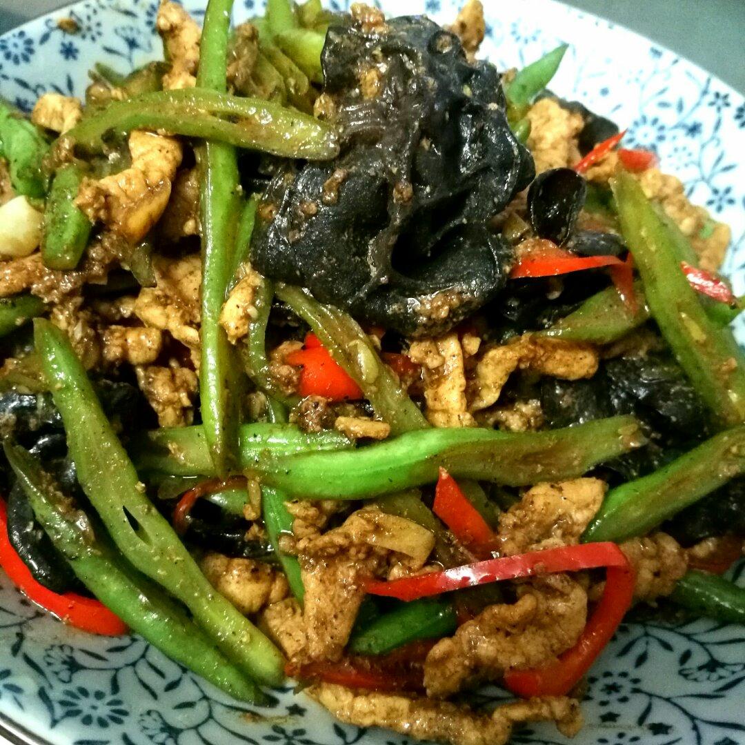 豆角炒肉丝