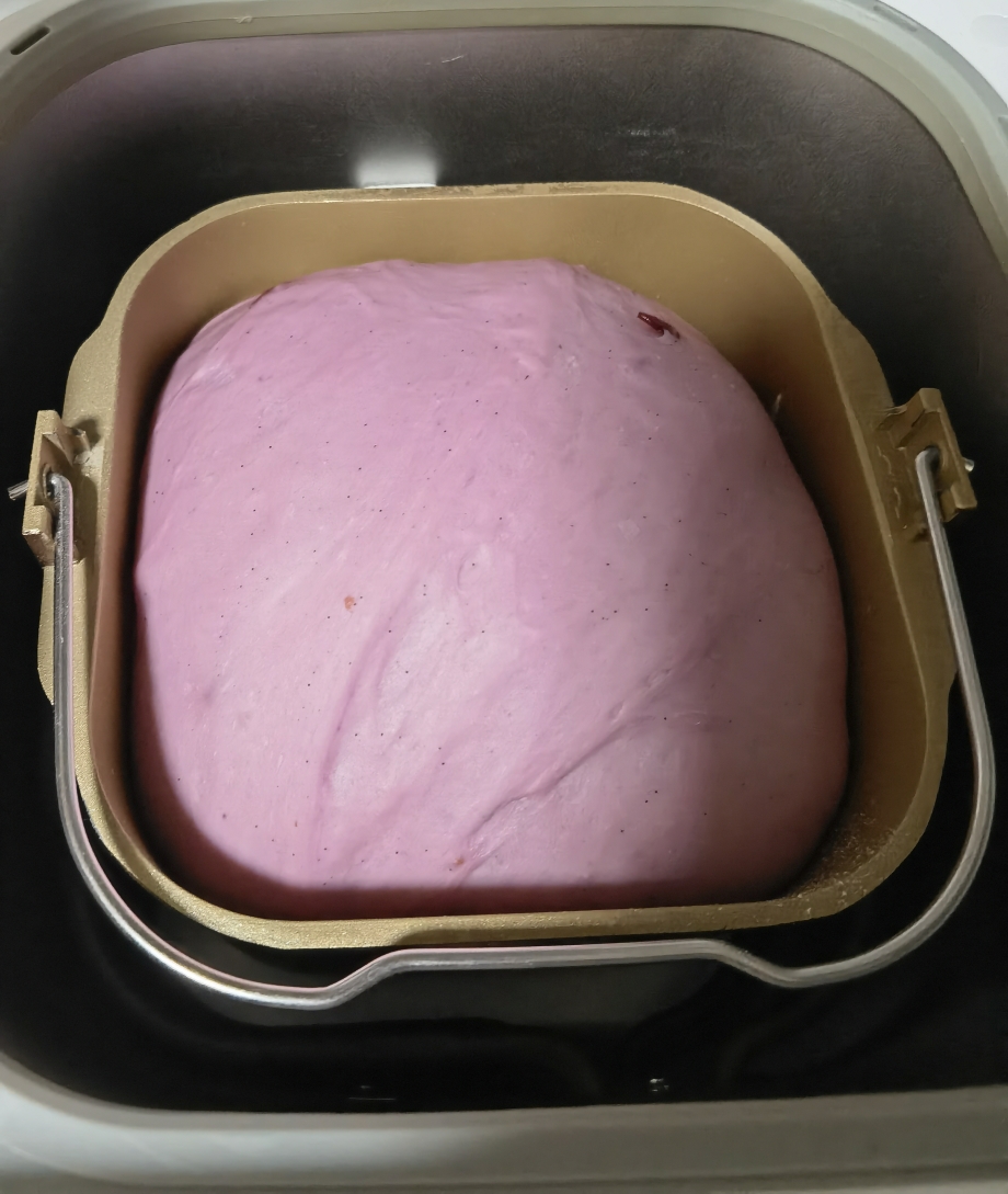 紫薯牛奶蔓越莓土司的做法 步骤3