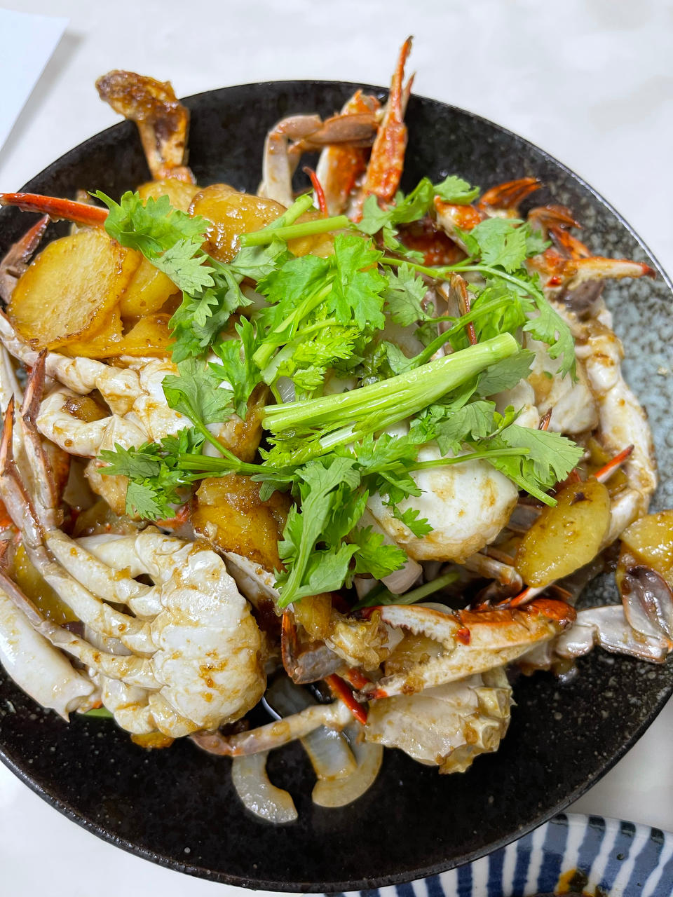 妙不可言coco做的干锅梭子蟹