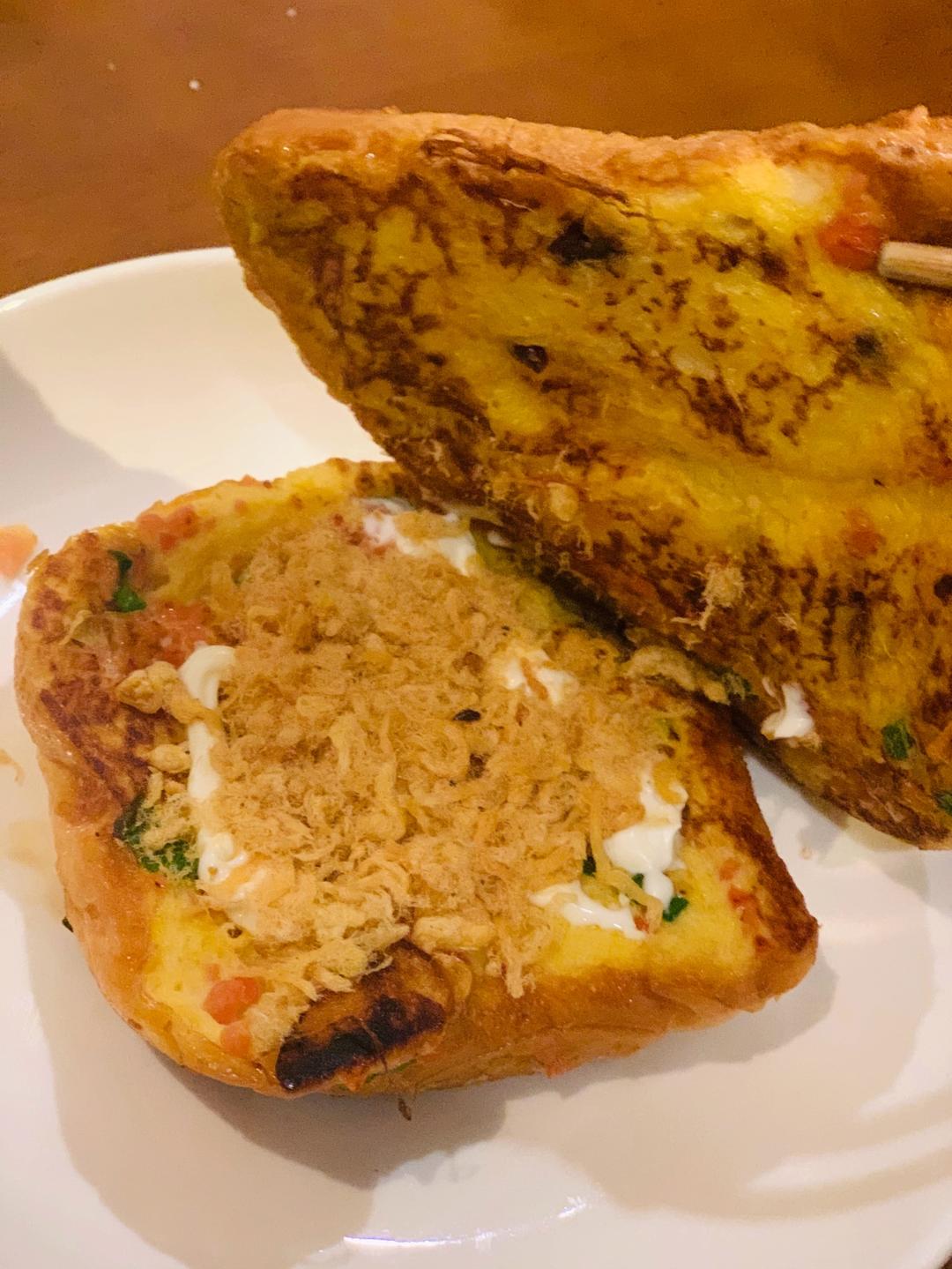 儿童早餐—肉松吐司卷