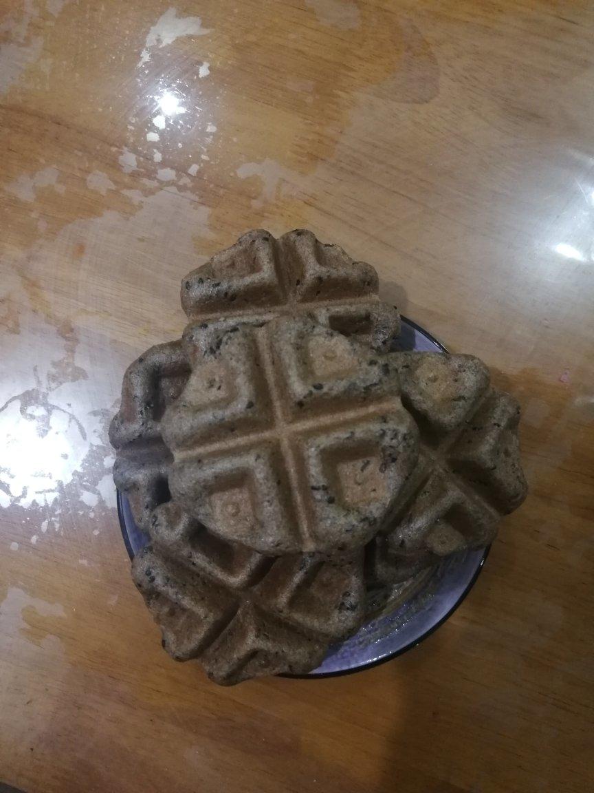 纯全麦无油华夫饼面包