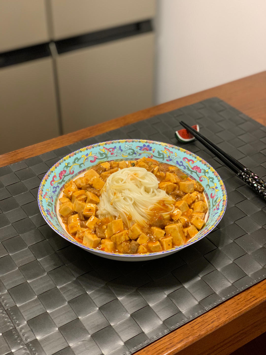 快手麻婆豆腐拌面