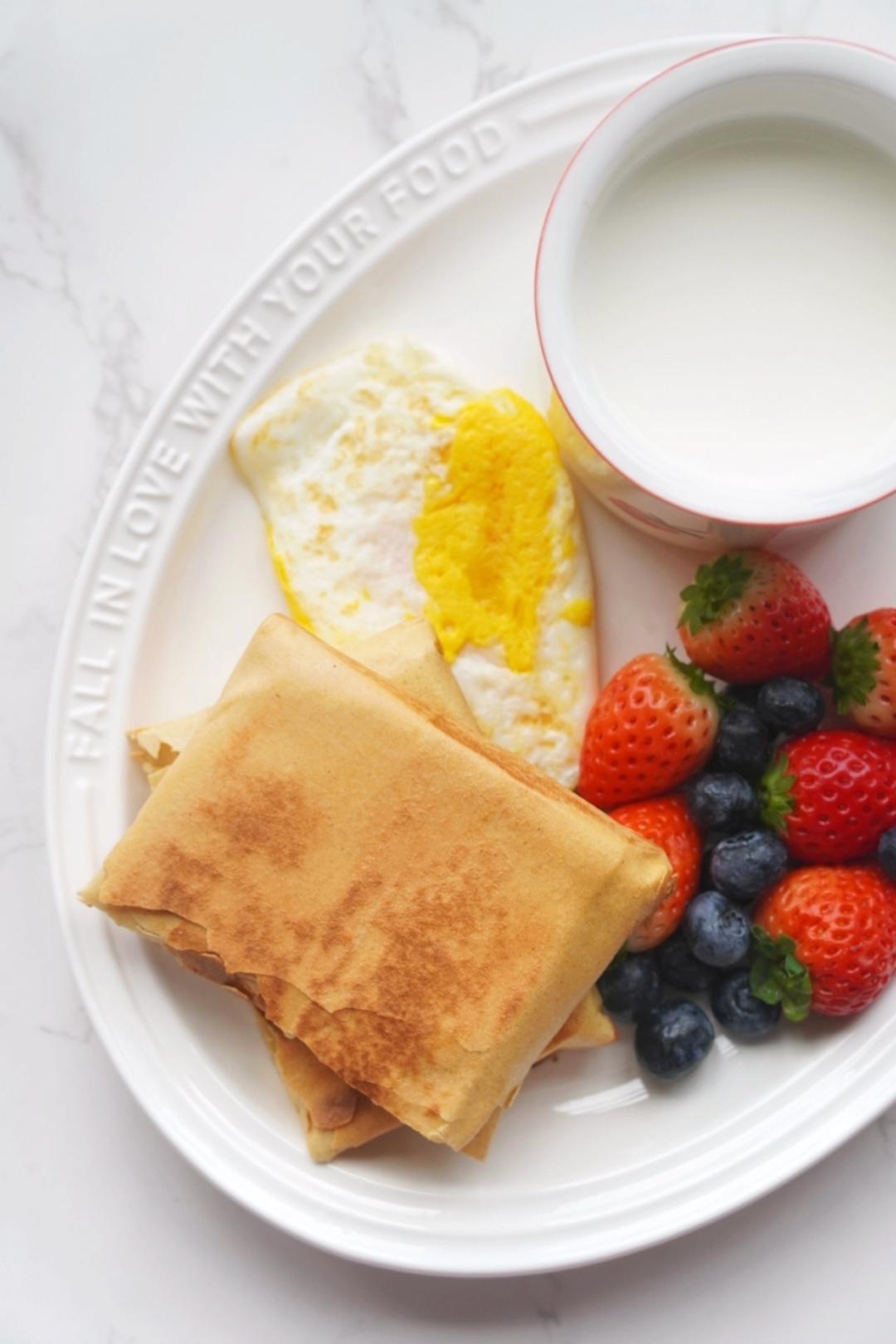 香蕉芝士杂粮煎饼，可甜可咸、健康美味