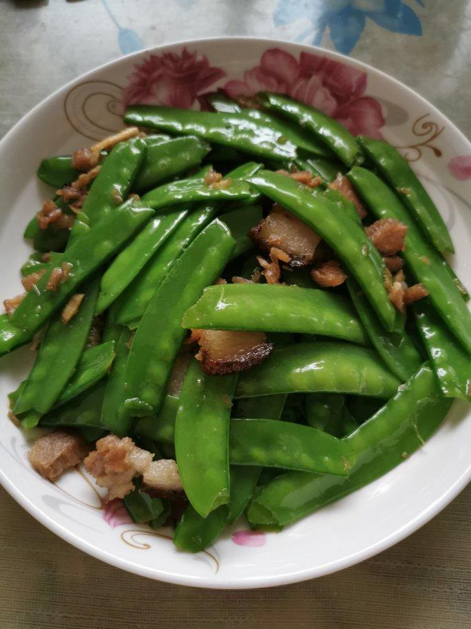 荷兰豆炒五花肉