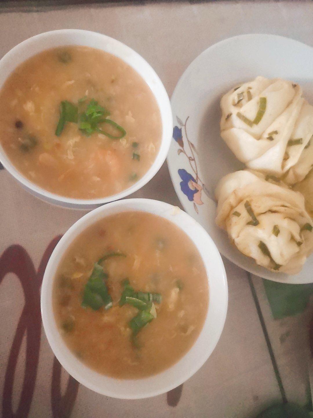 豆角蛤蛎疙瘩汤