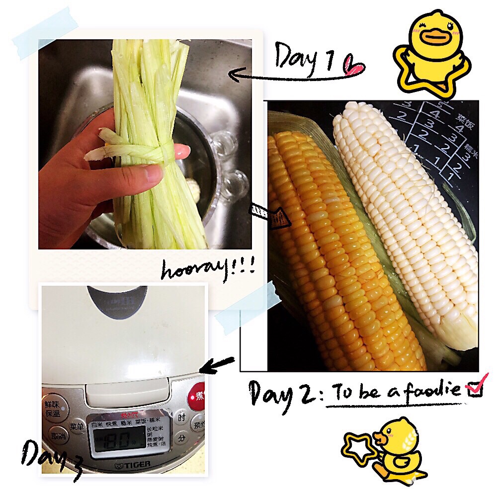 电饭锅版煮玉米的做法 步骤1