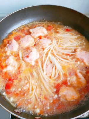 低卡美味又简单的番茄虾滑汤，了解一下🤓的做法 步骤9