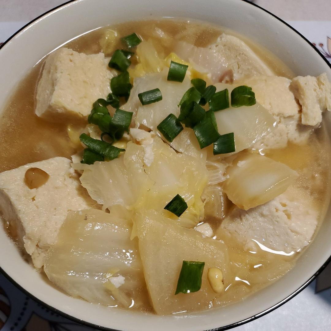 大白菜炖冻豆腐