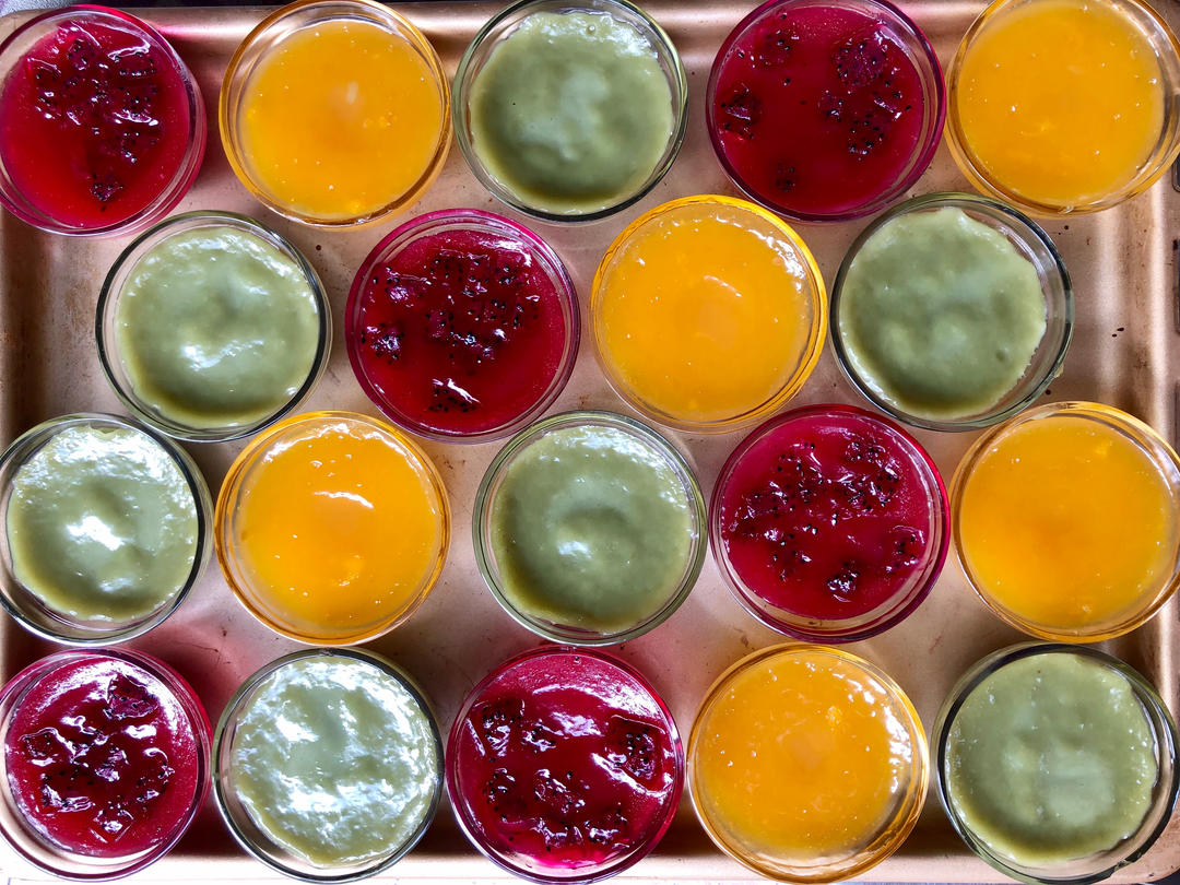 彩色钵仔糕（纯天然植物色素）