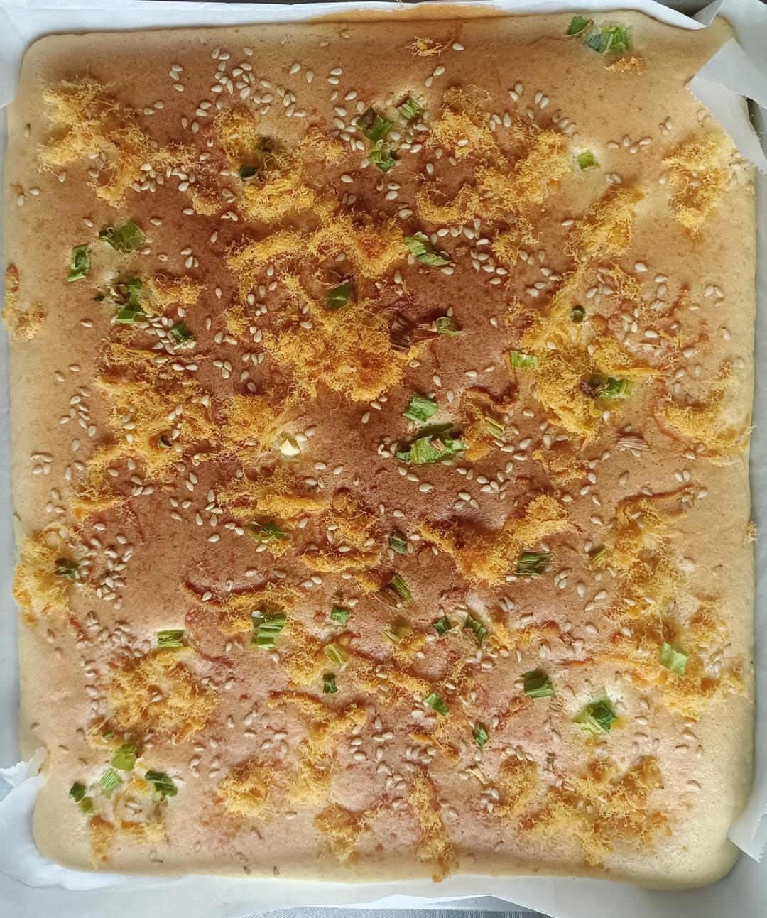 香葱海苔肉松芝麻蛋糕卷