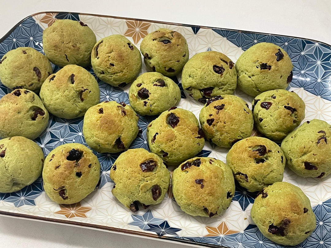 抹茶蔓越莓麻薯包（不回缩）
