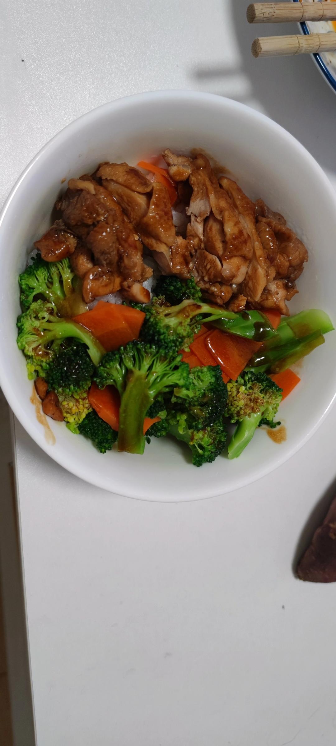 自制照烧鸡腿饭，好吃到舔碗！