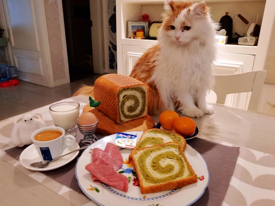 抹茶蜜豆吐司