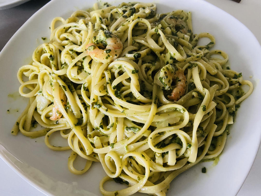 几分钟搞定pesto spaghetti青酱和青酱意面一起搞定