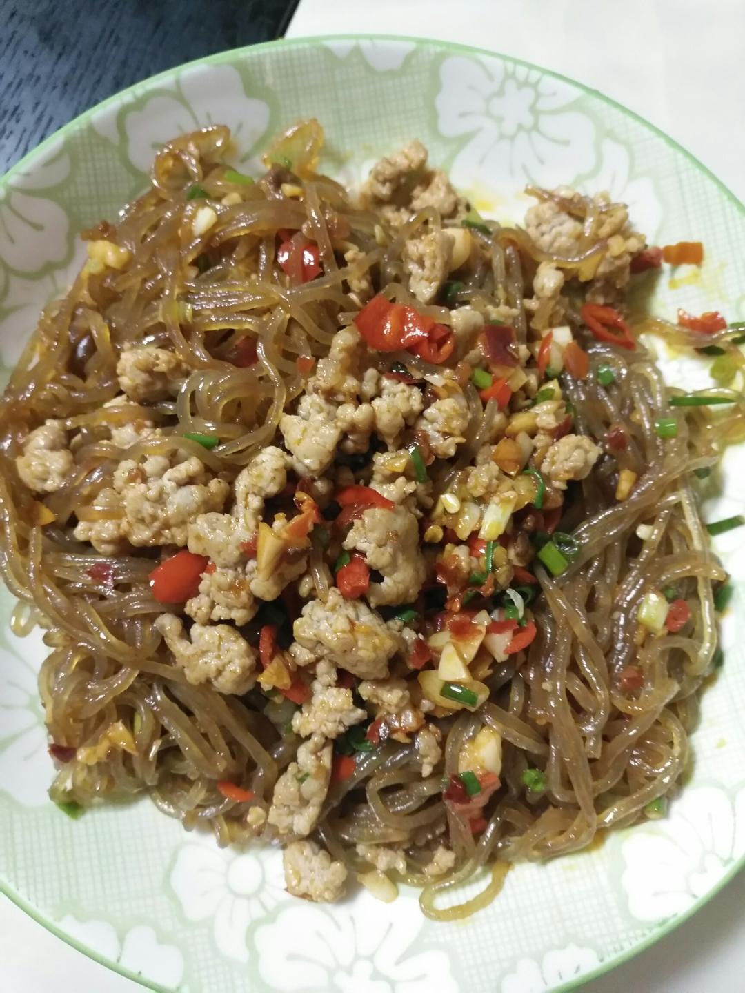 肉末炒粉丝