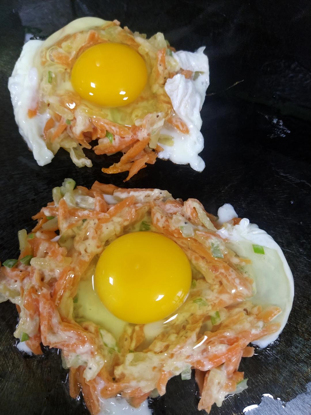 土豆胡萝卜丝鸡蛋饼|10分钟快手营养早餐