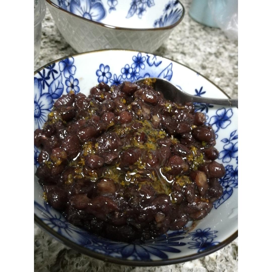 桂花蜜红豆（电饭锅版）