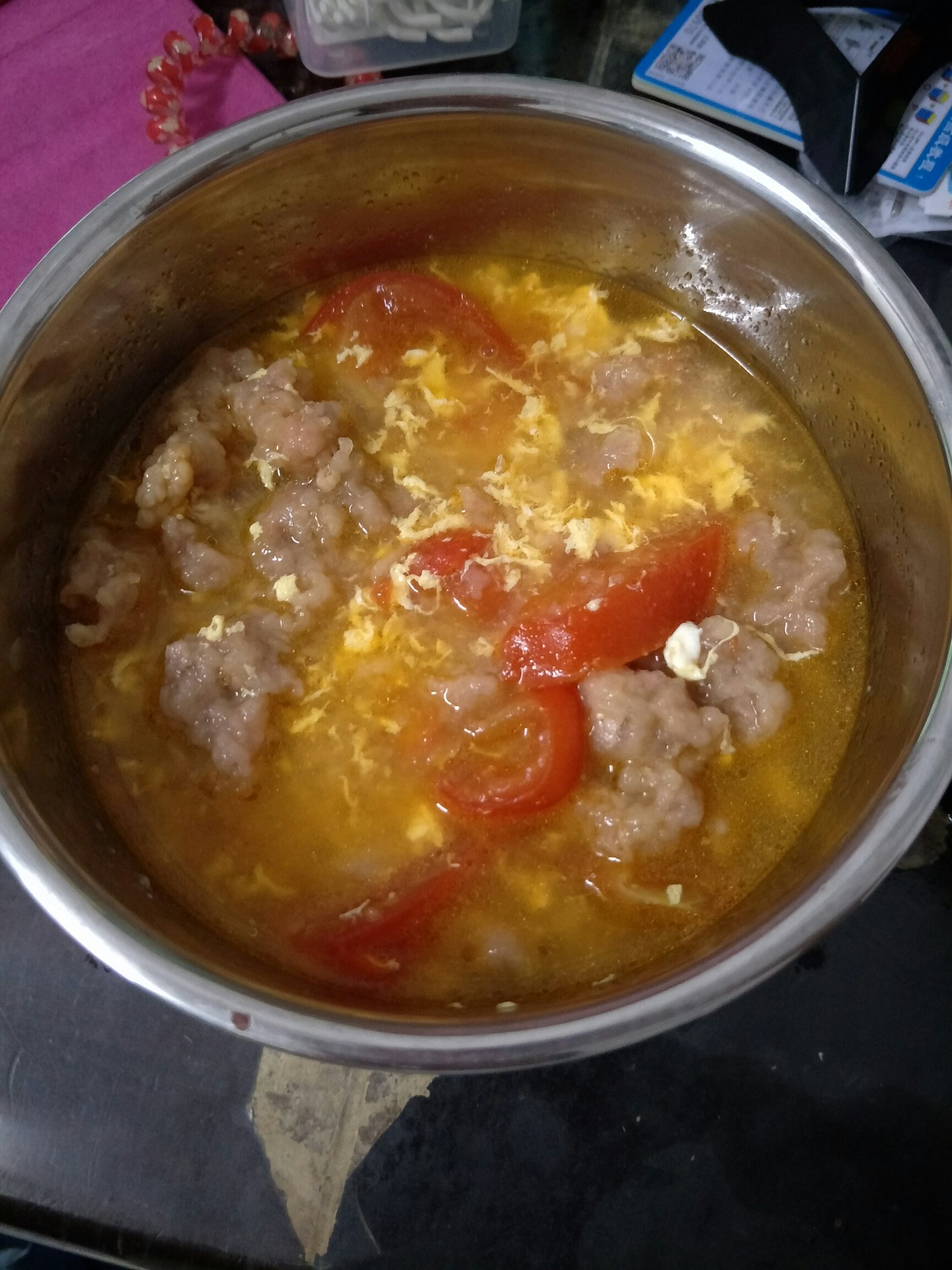 西红柿滑肉汤