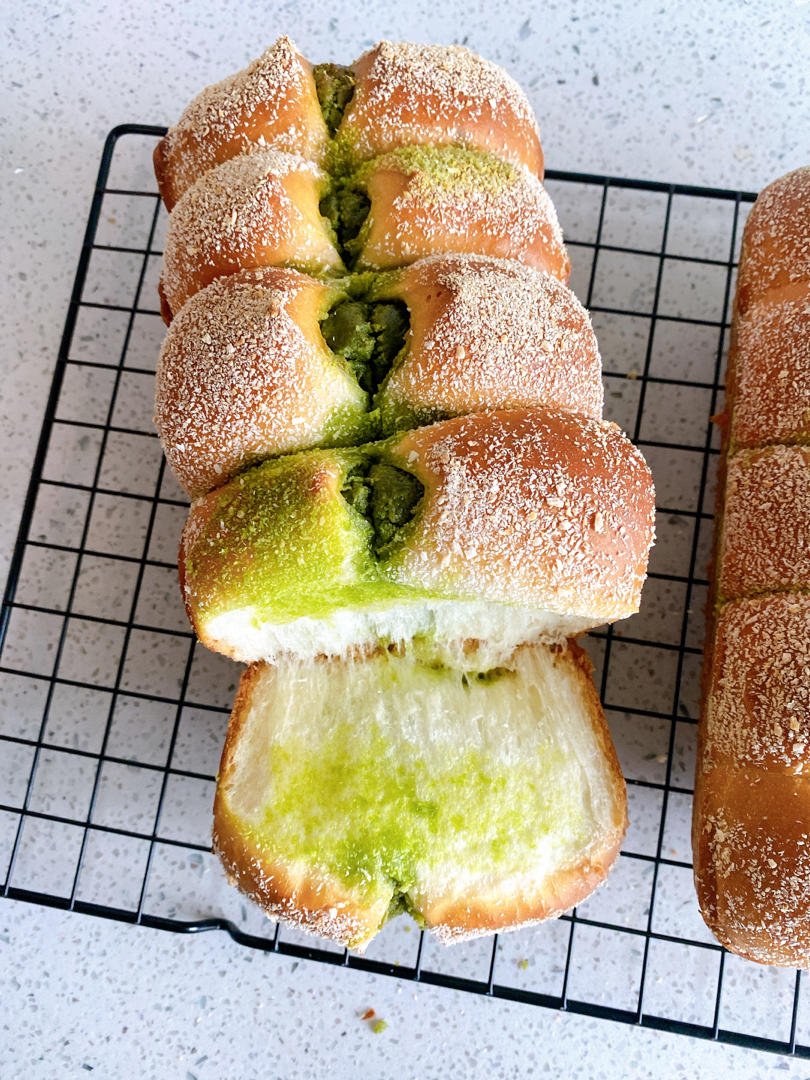 抹茶奶酥小金砖（70%中种吐司）