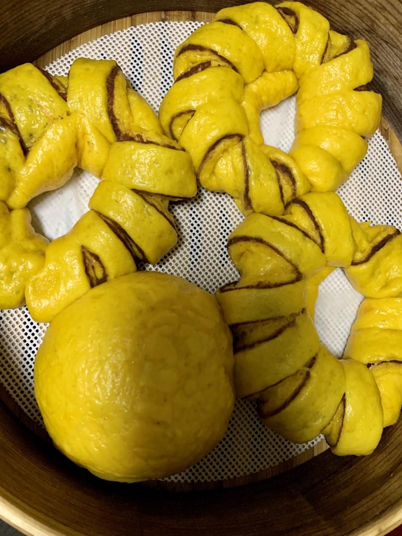 南瓜豆沙包『无糖无油健康版』