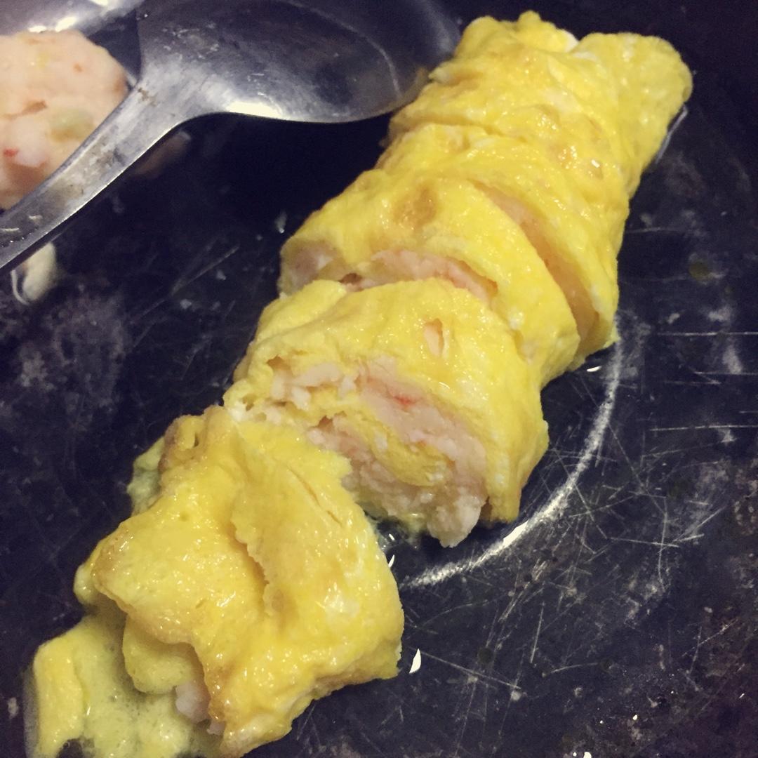 鲜虾鸡蛋卷（宝宝辅食）