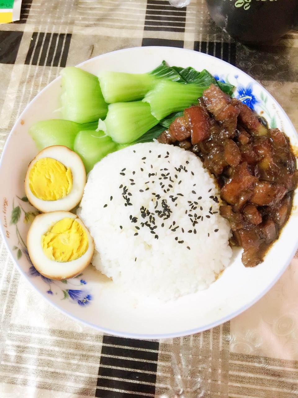 洋葱酥卤肉饭