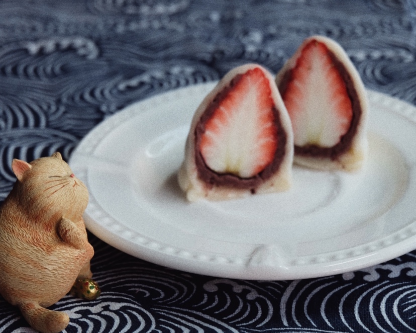 🍓草莓大福 - 简简单单颜值高的日式小甜点~