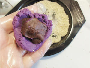 紫薯糯米小饼--超简单烤箱版的做法 步骤8