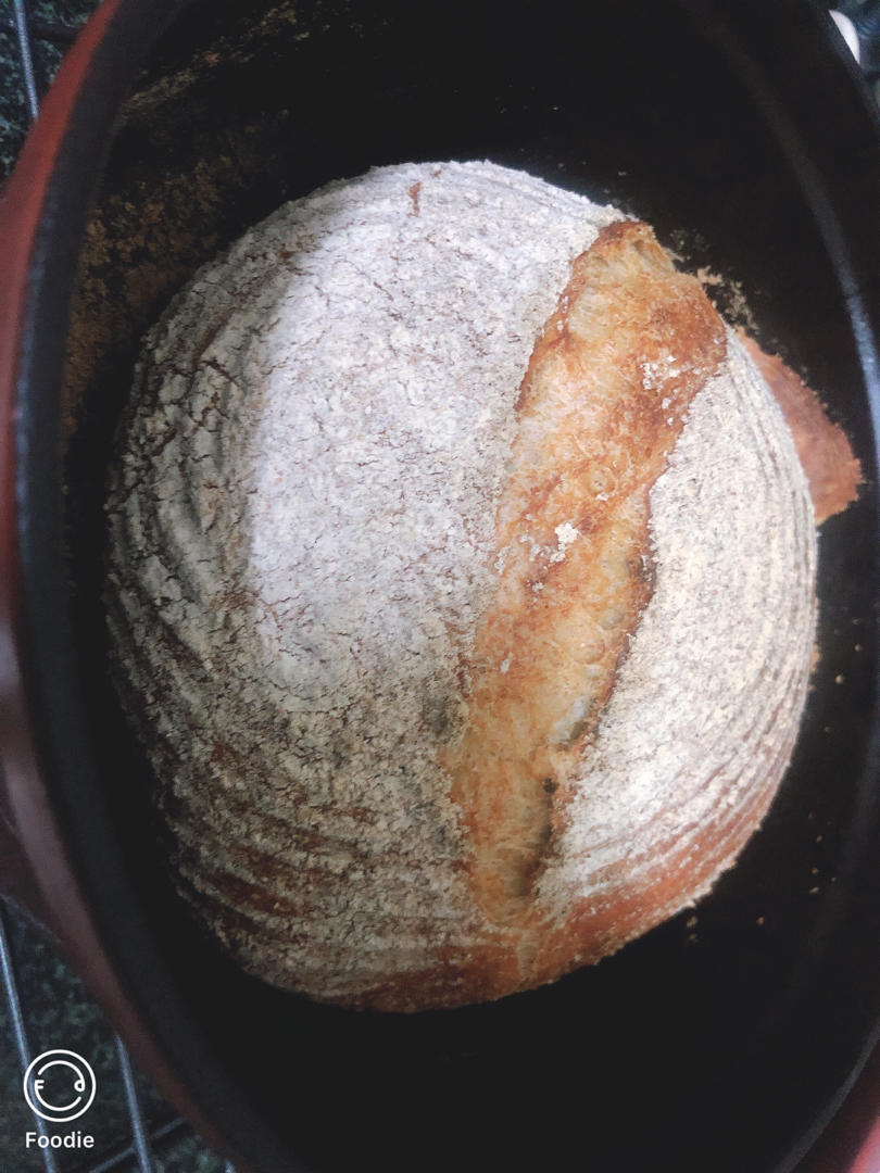 免揉面无油无糖乡村面包