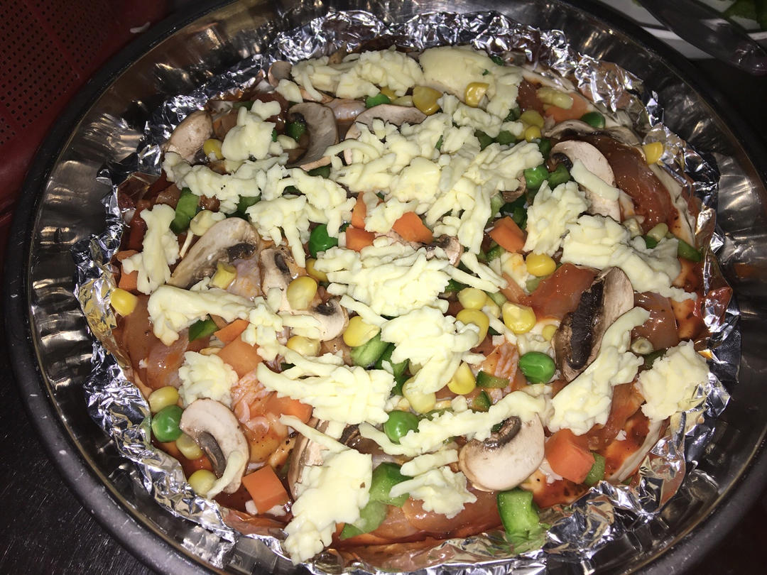 奥尔良烤鸡肉披萨