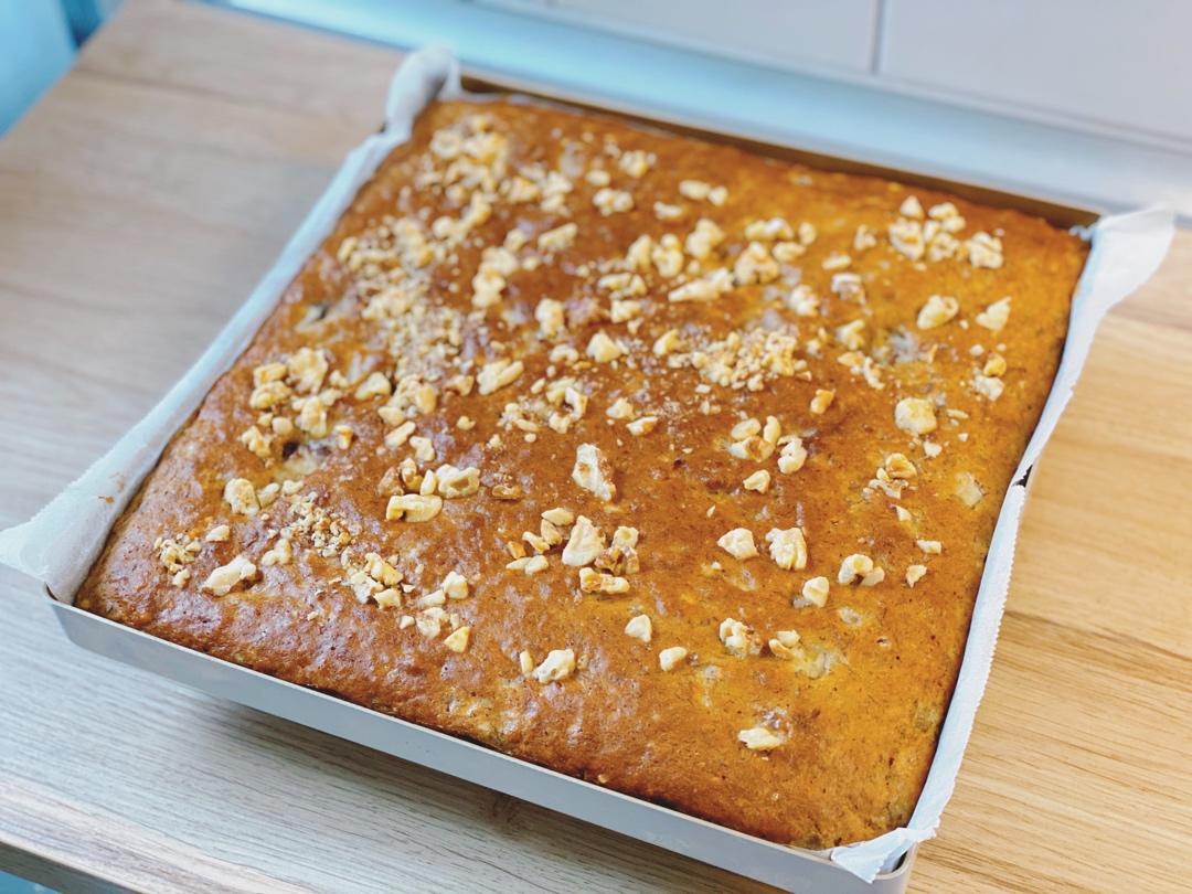 香蕉核桃蛋糕（低油少糖健康版）