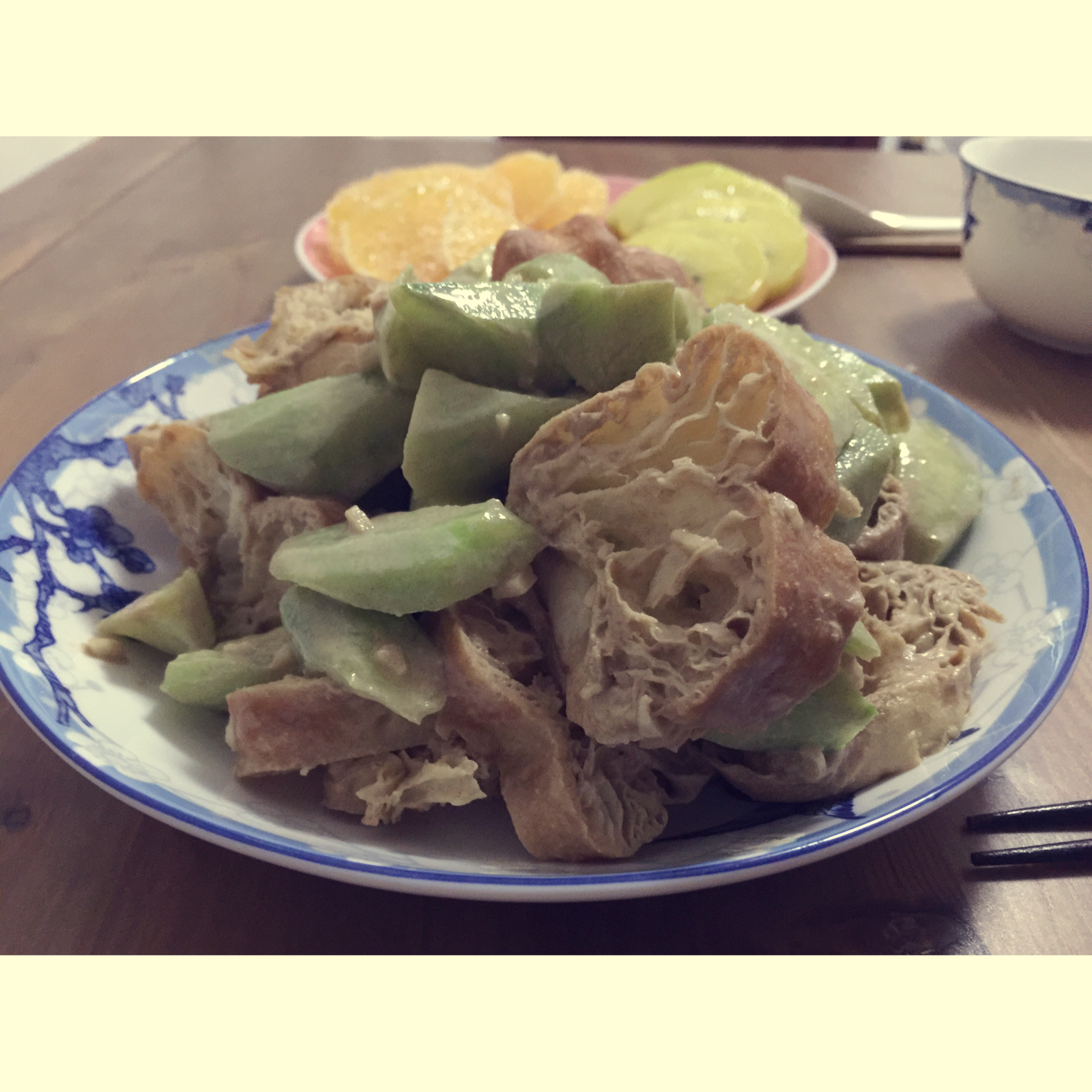 麻汁油条拌黄瓜