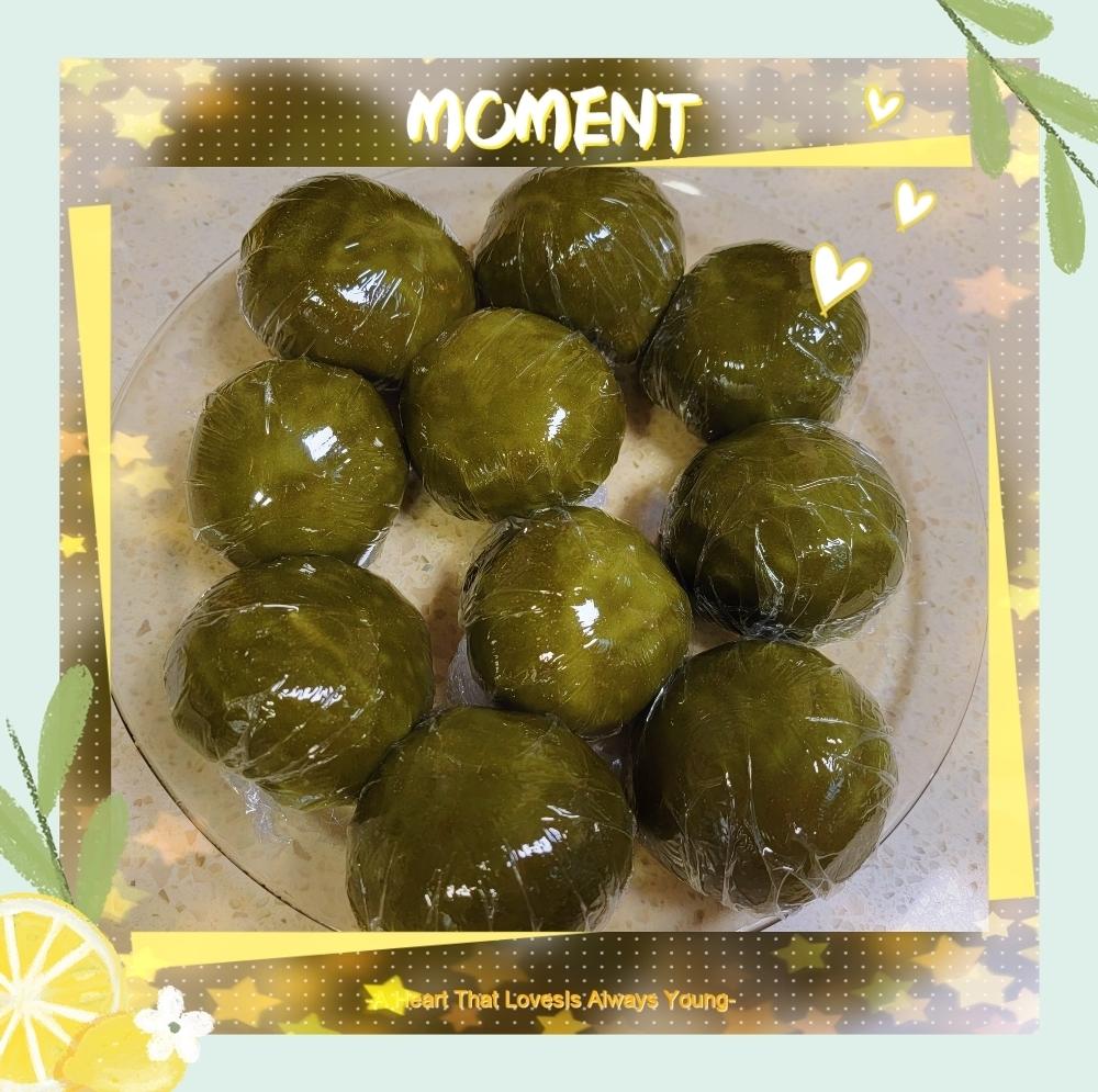 艾草青团(肉松馅儿)