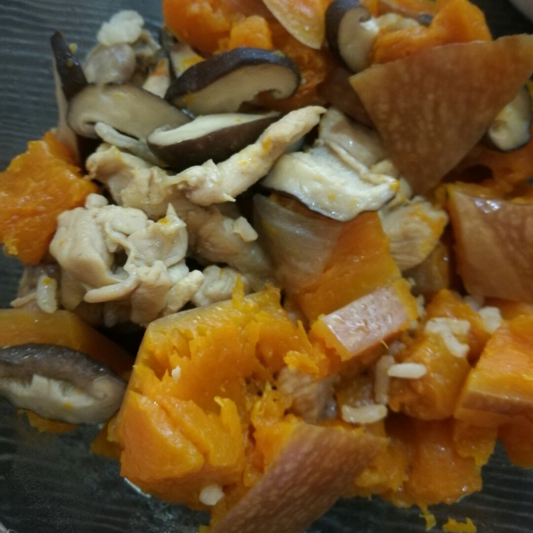 南瓜鸡肉饭