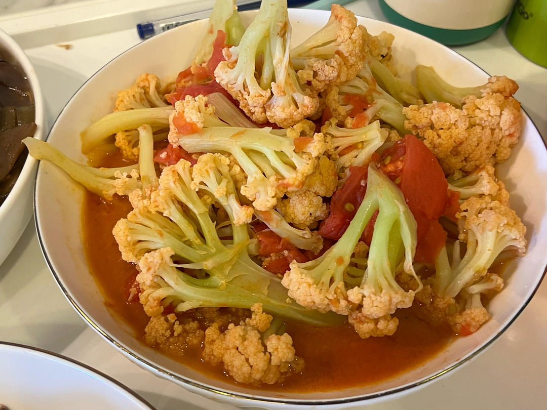 西红柿炒菜花（夏季开胃菜）