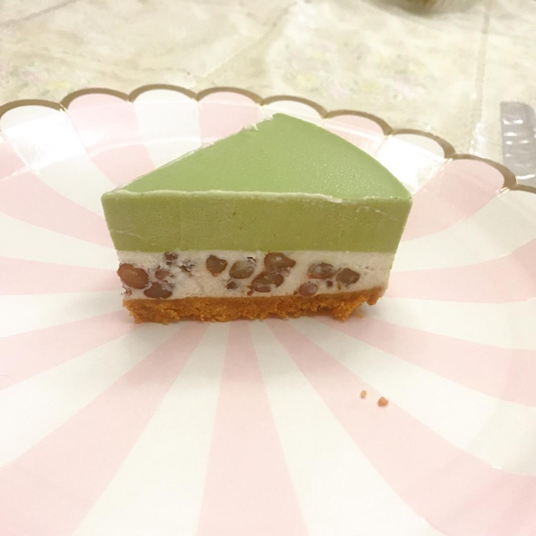 抹茶红豆冻芝士
