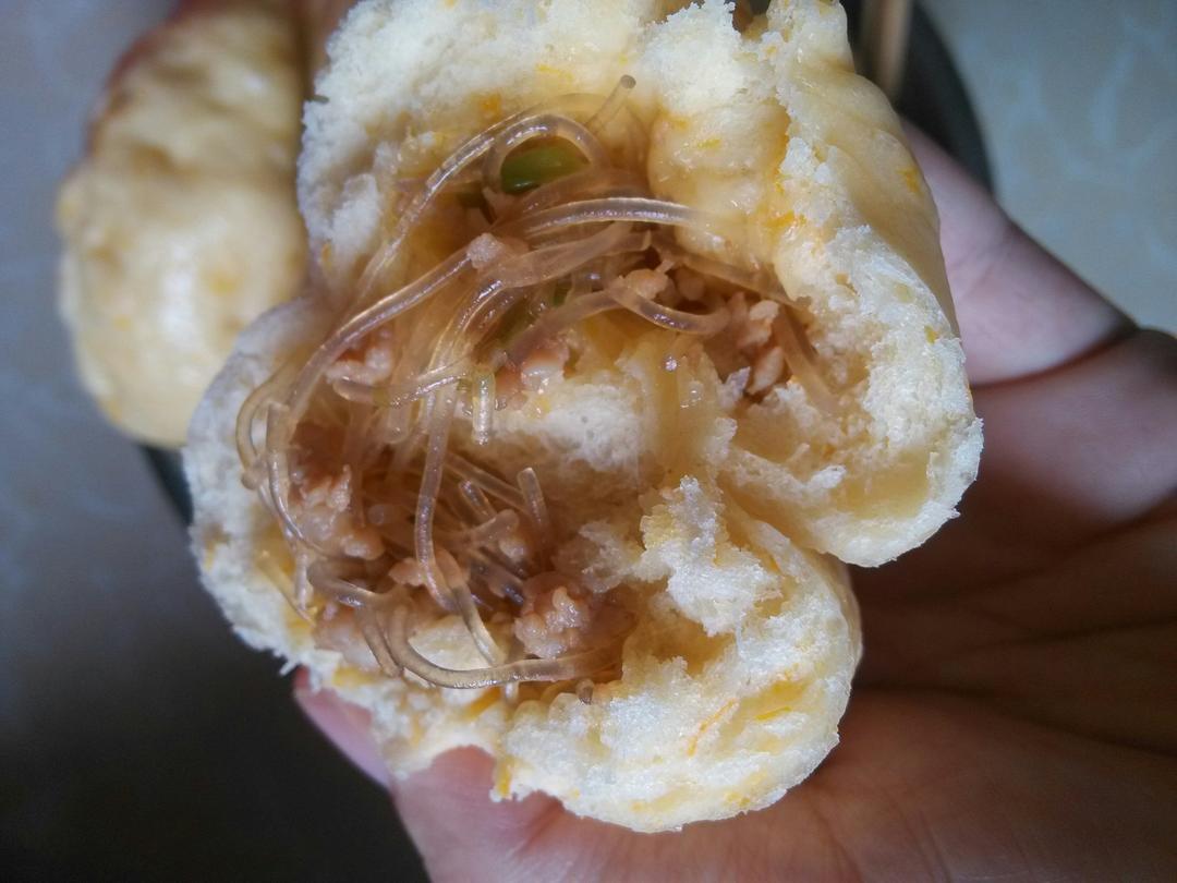 便民做的皮薄馅儿大的粉丝肉末包子(馅料做法)