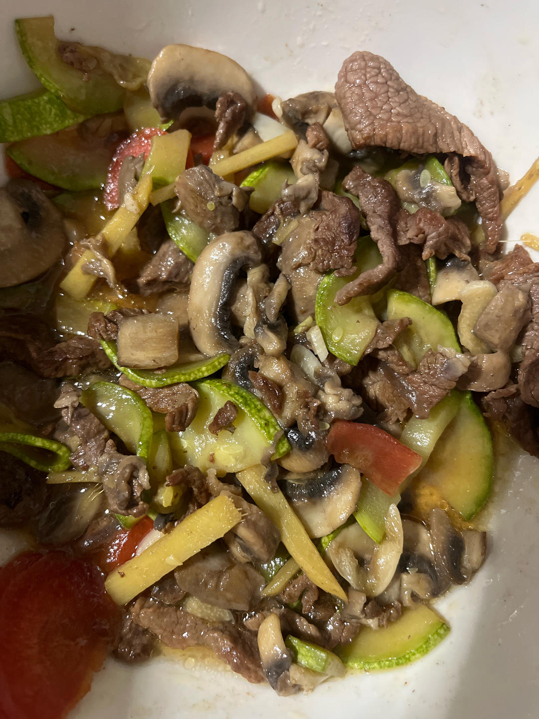 西葫芦炒牛肉--快手家常菜