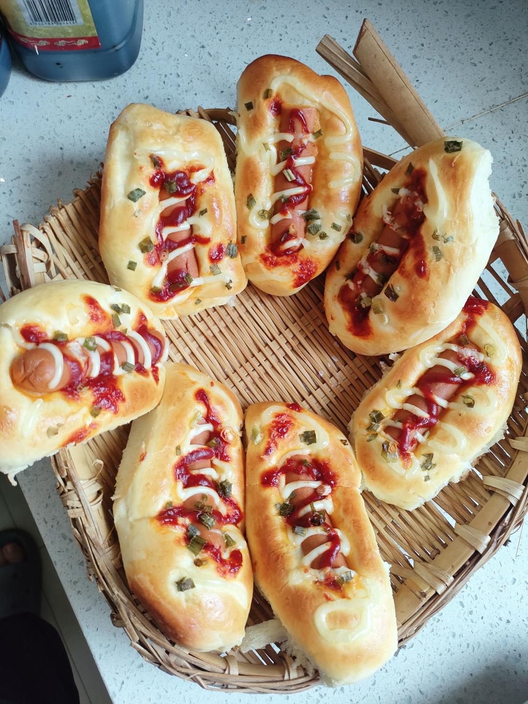 美味的香肠面包