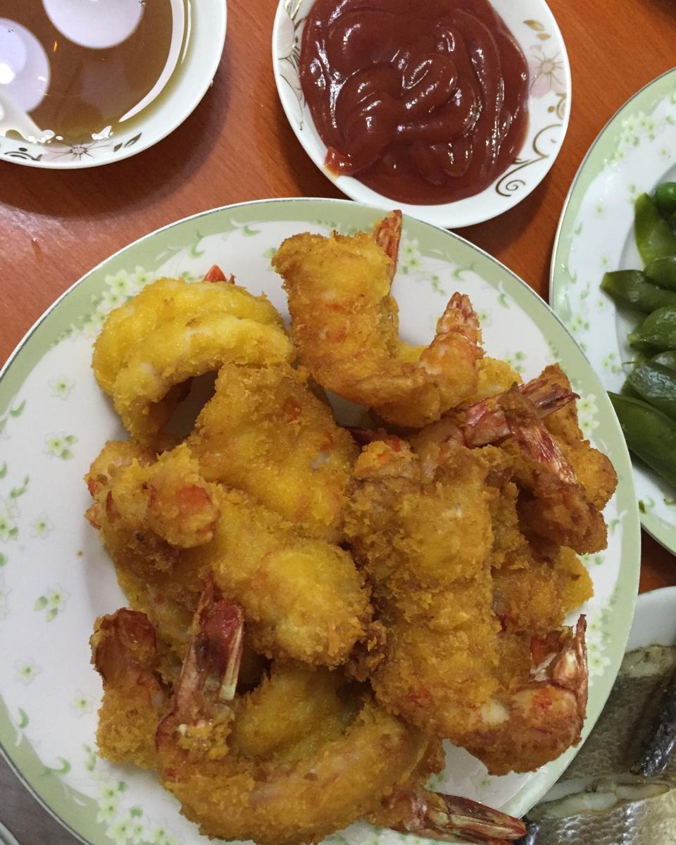 面包糠炸虾