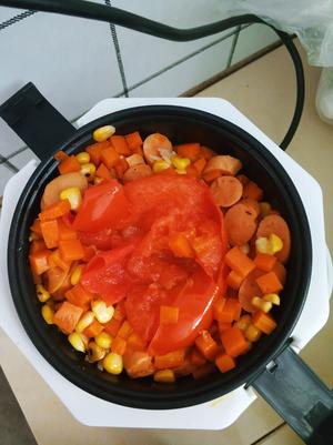 网红番茄饭（电饭煲版）的做法 步骤3