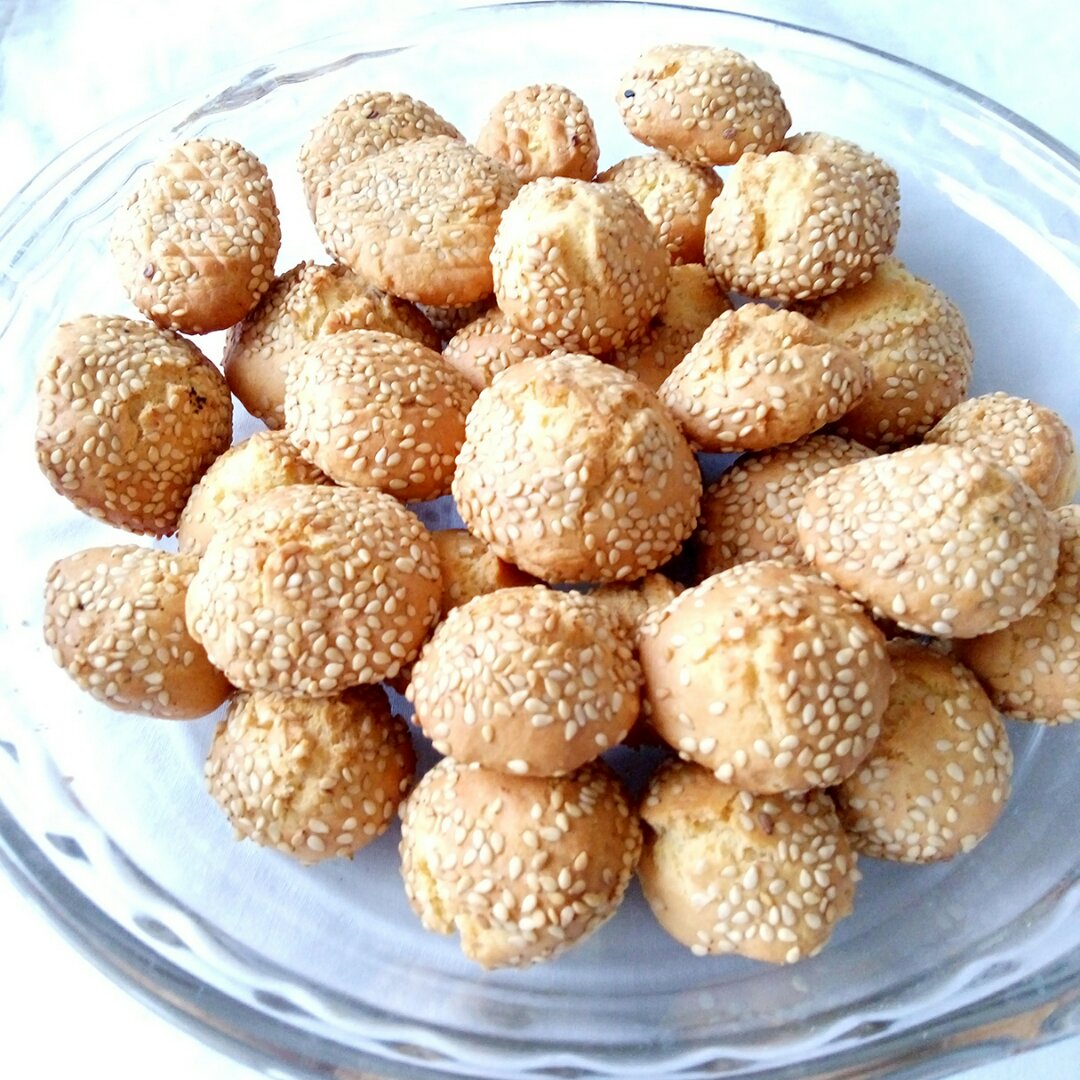 玉米面麻饼