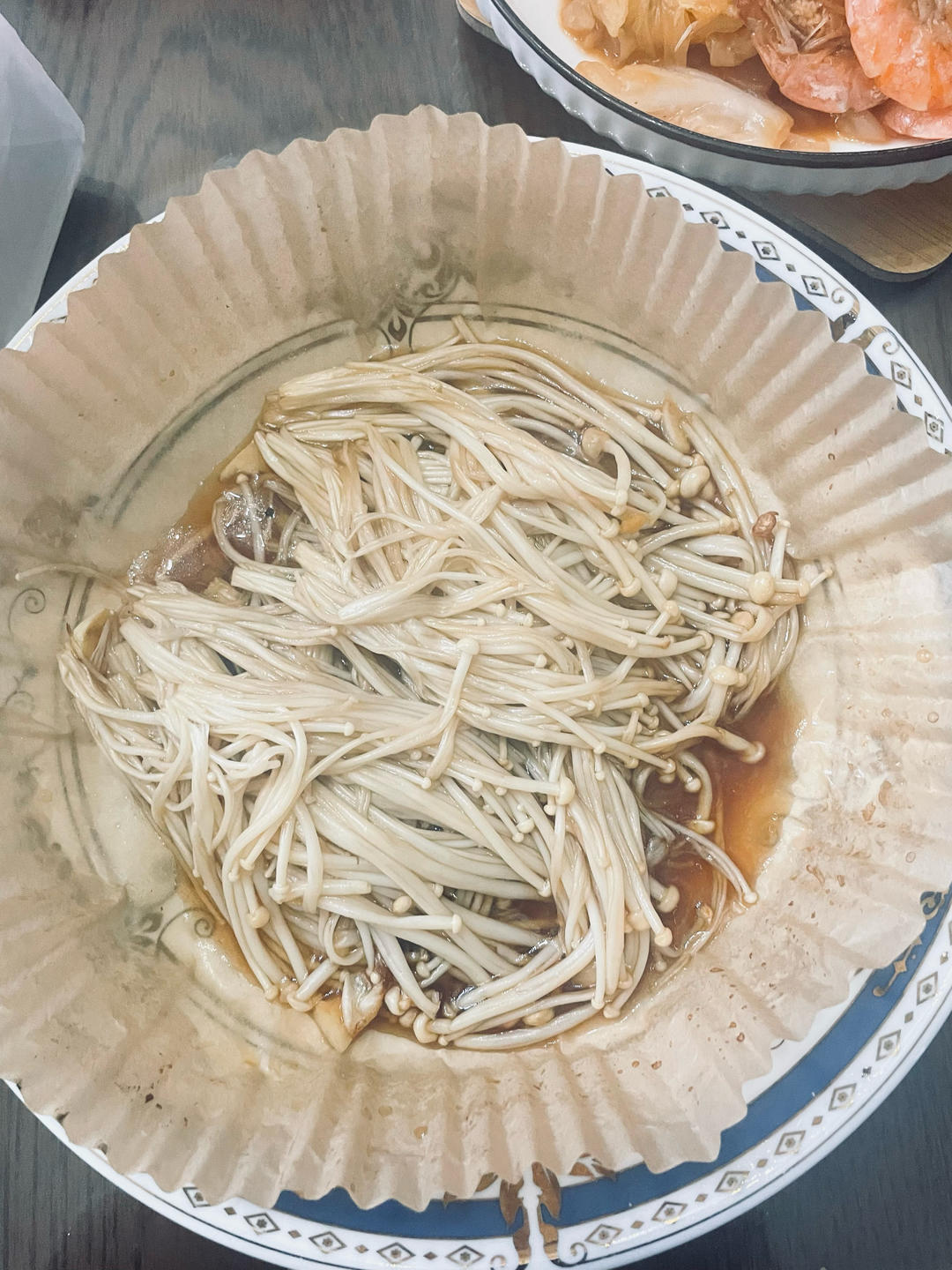 空气炸锅烤金针菇